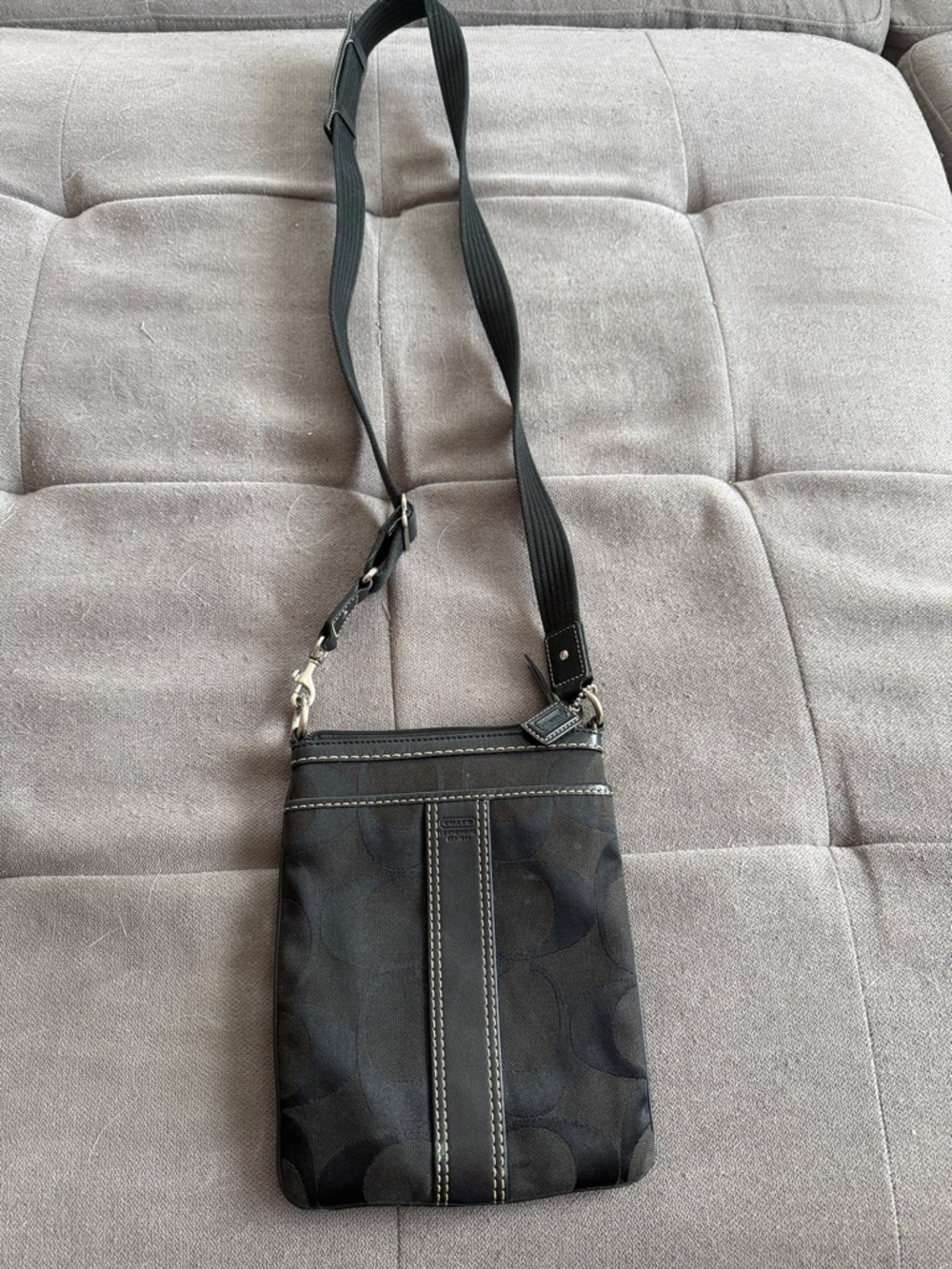 Coach Black Signature Jacquard Crossbody